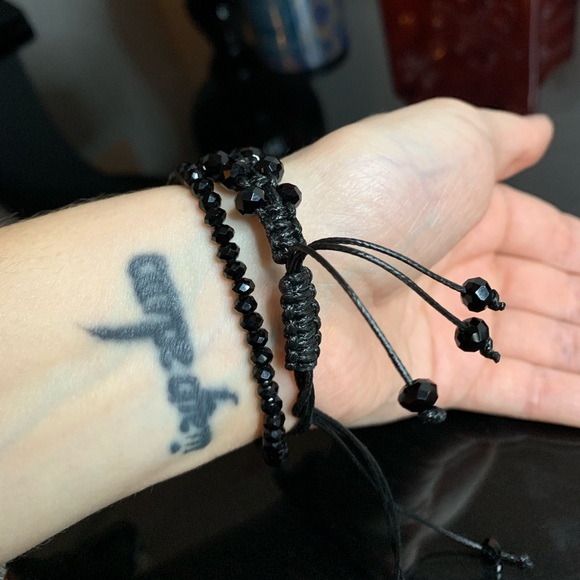 2 shiny black beads bracelets🖤💎 - Picture 6 of 6